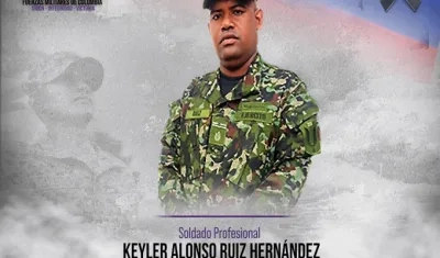 Soldado profesional Keyler Alonso Ruiz Hernández. 