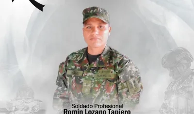 El soldado profesional Romín Lozano Tapiero.