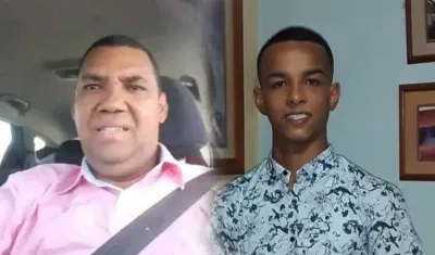 Ricardo Hernández Escorcia y su sobrino Sebastián Charris Hernández. 