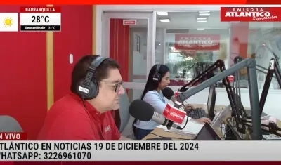 Transmisión de Atlántico en Noticias.
