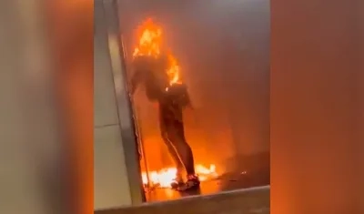 La mujer murió incinerada.