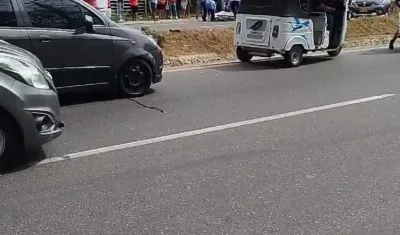 Lugar del accidente. 