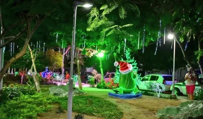 Decoración navideña en Barranquilla.