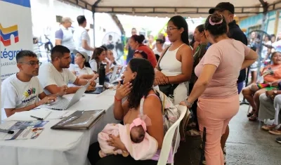 Atención a la población migrante en Barranquilla. 