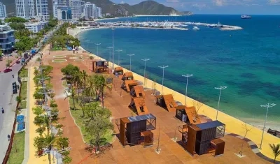 Camellón de la bahía de Santa Marta.