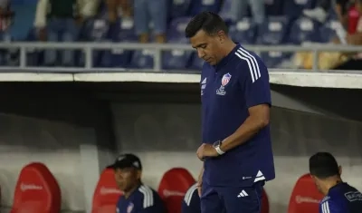 César Farías, técnico venezolano del Junior. 