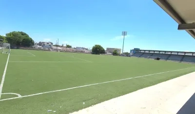 Cancha de fútbol del polideportivo de Hipódromo, en Soledad. 