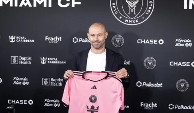 Javier Mascherano durante su presentación oficial como nuevo entrenador del Inter Miami.