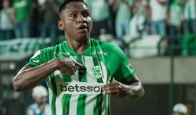 Alfredo Morelos, delantero del Atlético Nacional. 
