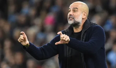 El español Pep Guardiola, entrenador del Manchester City. 