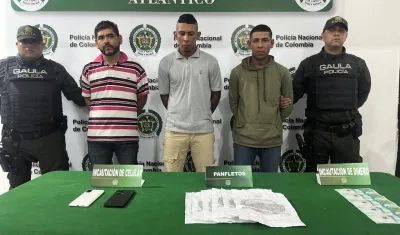 José Francisco Ramos, Rafael Alberto Hernández y Adrián David Miranda Blanco.