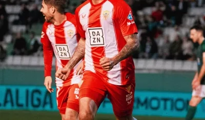 El colombiano Luis Suárez con Almería.