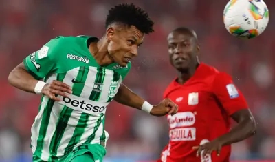 El barranquillero William Tesillo, defensa central del Atlético Nacional.