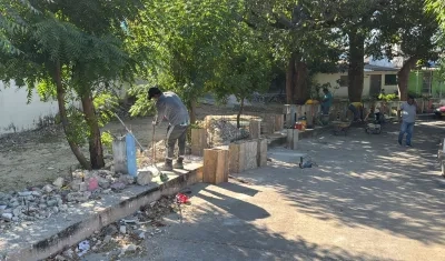 Momentos de la intervención del puente de la carrera 38.