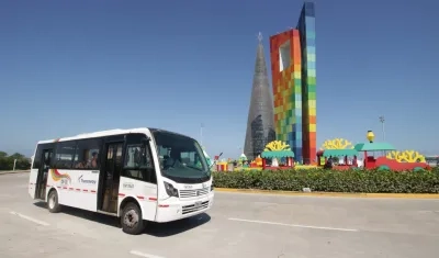 Bus de Transmetro durante recorrido. 