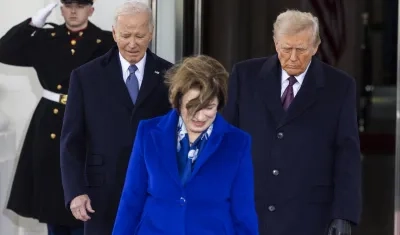 Joe Biden y Donald Trump en la llegada del republicano a la Casa Blanca.