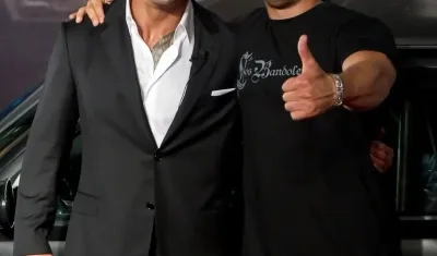  Dwayne Johnson y Vin Diesel, durante la premier de Fast Five en 2011.