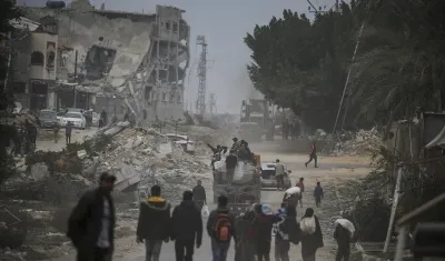 Edificaciones destruidas en Gaza por ataques de Israel.