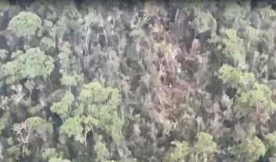 Lugar donde vieron los restos de la aeronave.