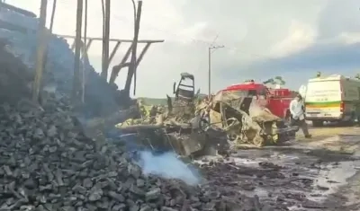 Accidente en la Troncal del Magdalena Medio