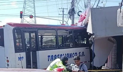 Accidente en la Avenida Las Torres.