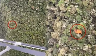 Lugar donde se accidentó aeronave.