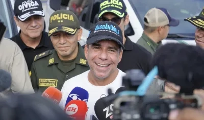 Alejandro Char, alcalde de Barranquilla, durante declaraciones. 