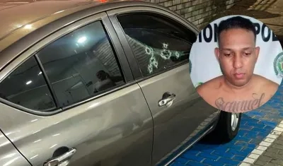 Alias 'Gordo 40' se transportaba en este vehículo con su hermano cuando fueron atacados a bala. 