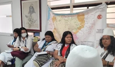 Pueblo Arhuaco en mesa de seguridad. 