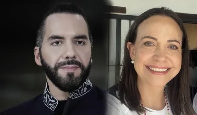 Nayib Bukele y María Corina Machado.