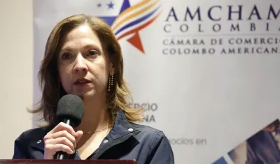 La presidenta de la Cámara Colombo-Americana (AmCham Colombia), María Claudia Lacouture.