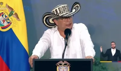 El Presidente Gustavo Petro desde Ciénaga de Oro. 