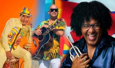 Checo Acosta, Fausto Chatella y la orquesta cubano-currambera de Pachalo.