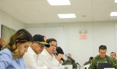 El Ministro del Interior, Juan Fernando Cristo, en Consejo de Seguridad en Norte de Santander. 