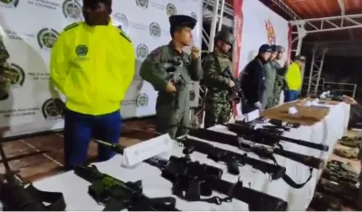 Las armas incautadas.