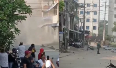 Momento en que fue desactivada la moto-bomba. 
