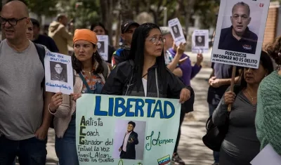 Familias de presos políticos piden su libertad.