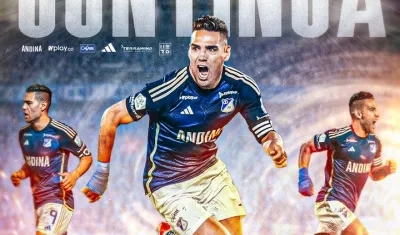 La imagen con la que Millonarios confirmó la continuidad de Radamel Falcao.