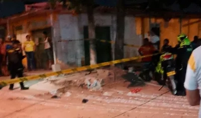 Lugar donde se presentó el ataque sicarial esta noche en Las Colonias. 