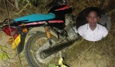 Alfredo Polo Ortega fue hallado muerto a un lado de su moto en una zona enmontada de la vía. 