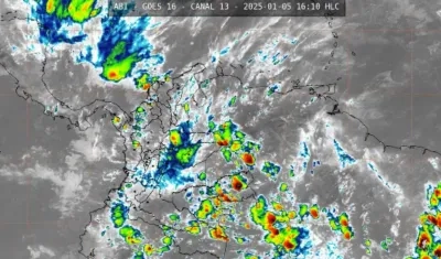 Imagen satelital en Colombia. 