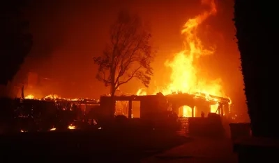 Uno de los incendios.