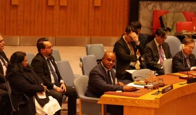 Luis Gilberto Murillo en la ONU. 