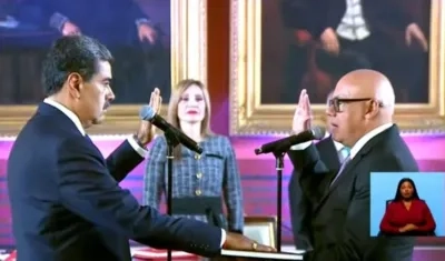 Nicolás Maduro y Jorge Rodríguez.