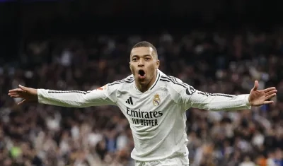 Kylian Mbappé celebrando uno de sus goles.