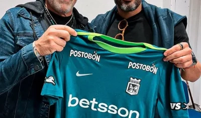Javier Gandolfi con la camiseta de Atlético Nacional.
