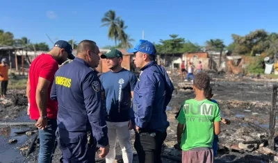 Incendio en el barrio Bendición de Dios. 