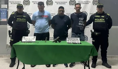 Luis Gustavo Romero Alemán, alias 'Niño Buitre', Romario Romero Alemán y Yesid David Jaraba De La Hoz.