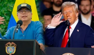 El Presidente Gustavo Petro y Donald Trump.