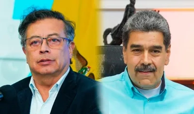 Gustavo Petro y Nicolás Maduro. 